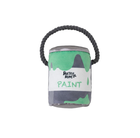 Green Plush Dog Paint Tin
