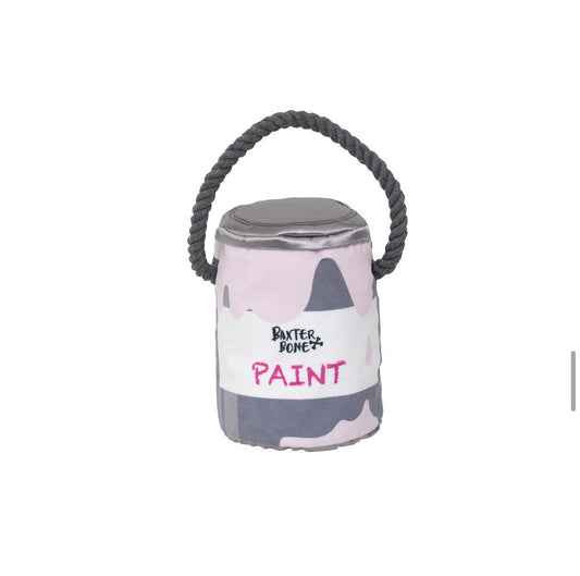 Pink Plush Dog Paint Tin
